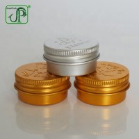 Metal embossed logo jar 15g aluminum jar empty jar for cosmetic packing