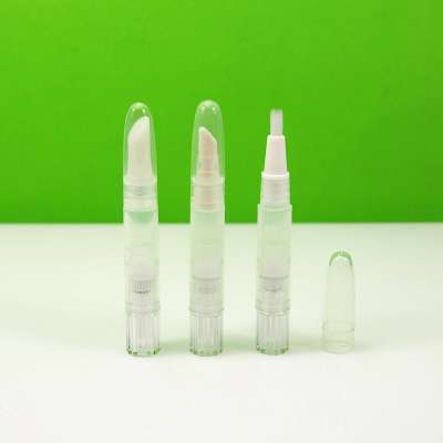 1ml twist lip gloss oil tube with sponge and brush tips