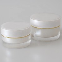 White color wholesale plastic cosmetic jar acrylic 15ml 30ml 50ml plastic cream jar