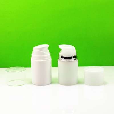 50ML frosted airless bottle with silver ring pump