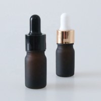 Essential Oil Packaging 10ml 20ml Frosted Amber Boston Round Glass Dropper Bottle