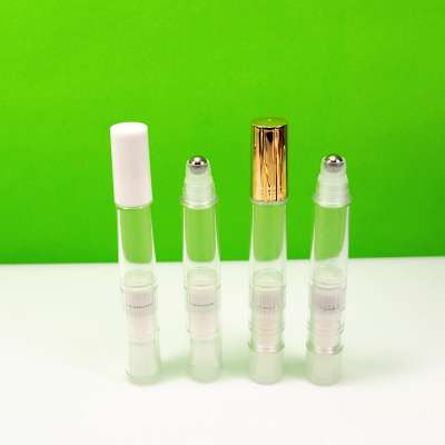 6ml twist click plastic lip gloss oil tube with metal roll on