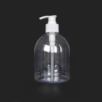 Free Sample Pet Plastic 300ml 500ml  clear empty lotion shampoo hand sanitizer bottle