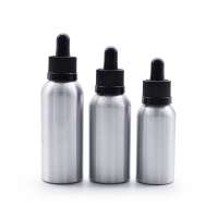 30ml aluminum bottle with child proof dropper black top