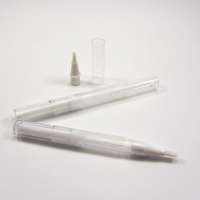 2ML translucent plastic teeth whitening twist up pen with brush tip