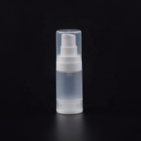 Hot selling round frosted 15 ml airless bottle pp airless bottle