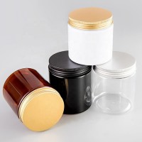 PET Jar 50ml 80ml 100ml 120ml 150ml 180ml 200ml 250ml 300ml 400ml 500ml Clear PET Plastic Candy Jar With Aluminum Lid