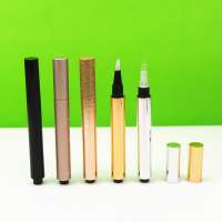 Click luxury 3ml metal aluminum nail polish tube with brush